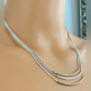 NINE WEST TRIPLE BAR NECKLACE